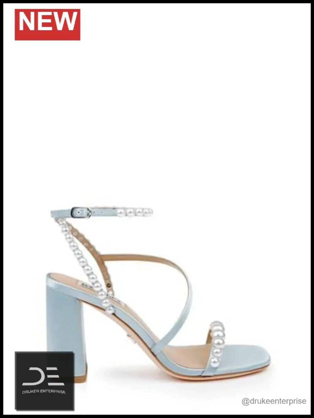 Badgley Mischka Jordyn Women's Heeled Sandals Silk Upper Block Heel Ankle Strap